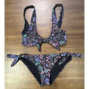 Aeropostale Live Love Dream Women’s Floral Bikini Set W/Padded Top Size S NWOT